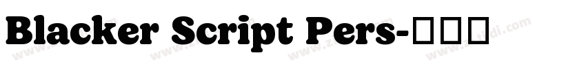 Blacker Script Pers字体转换